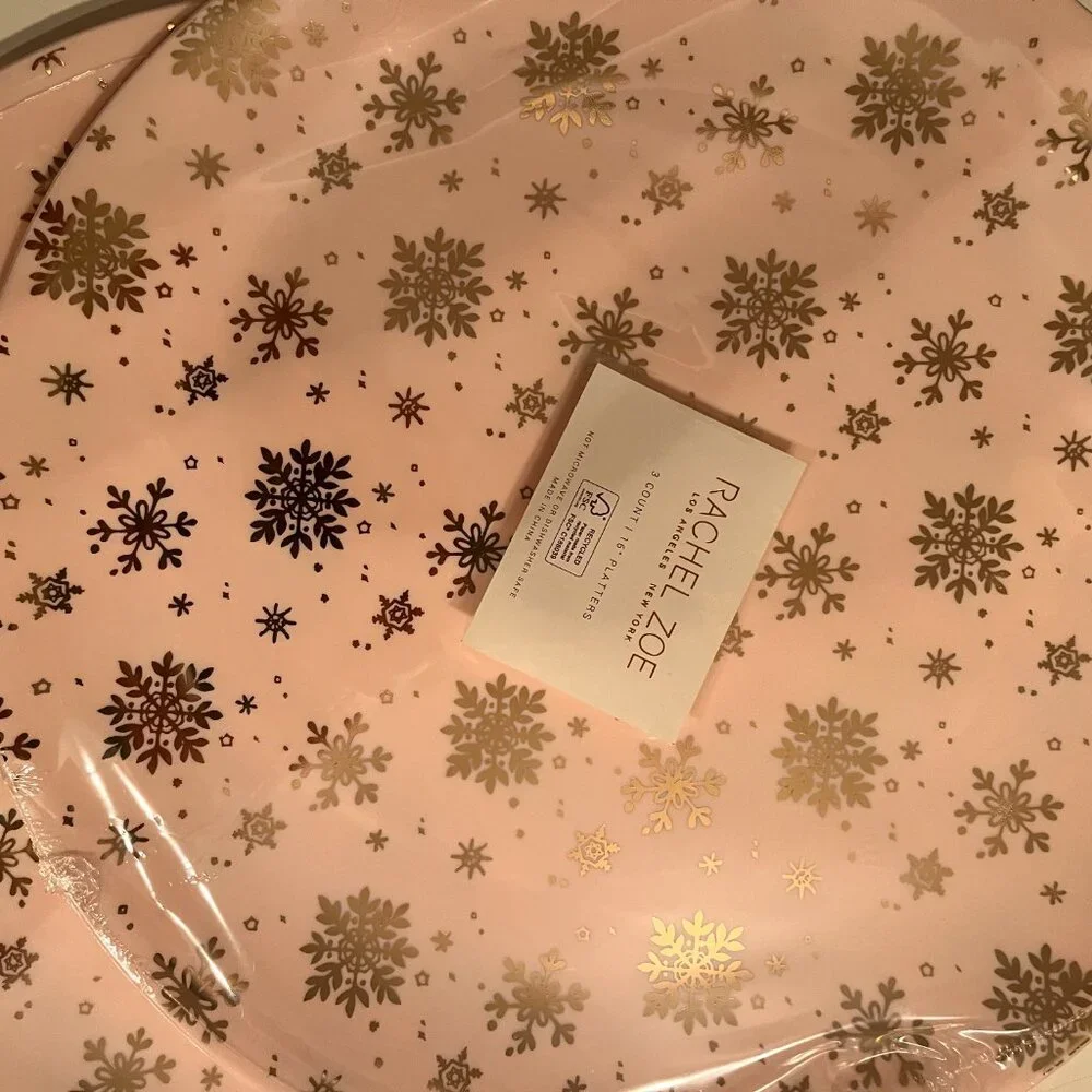 Plastic Reusable Large Holiday Serving Platters by Rachel Zoe (new / 16